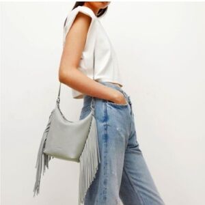 All Saints Evaline White Crossbody Bag